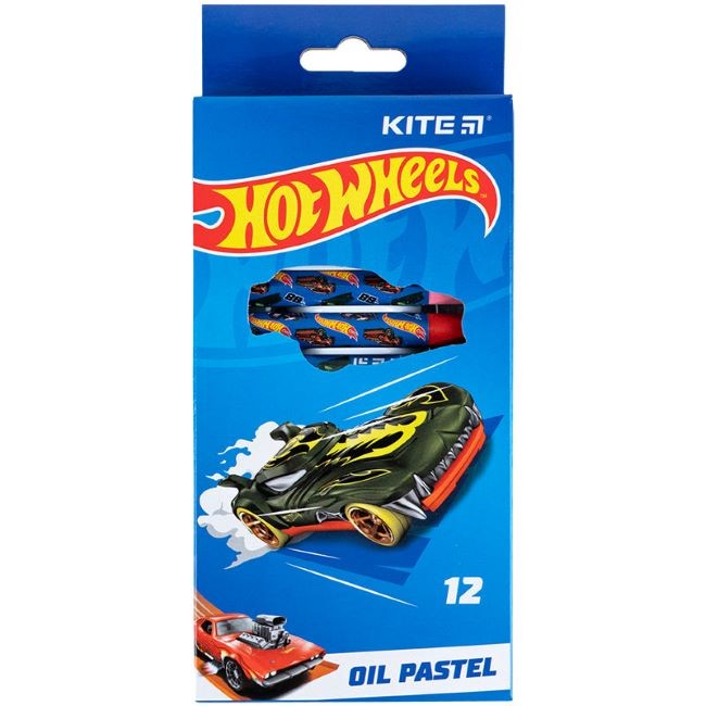Пастели маслени Kite Hot Wheels 12 цвята